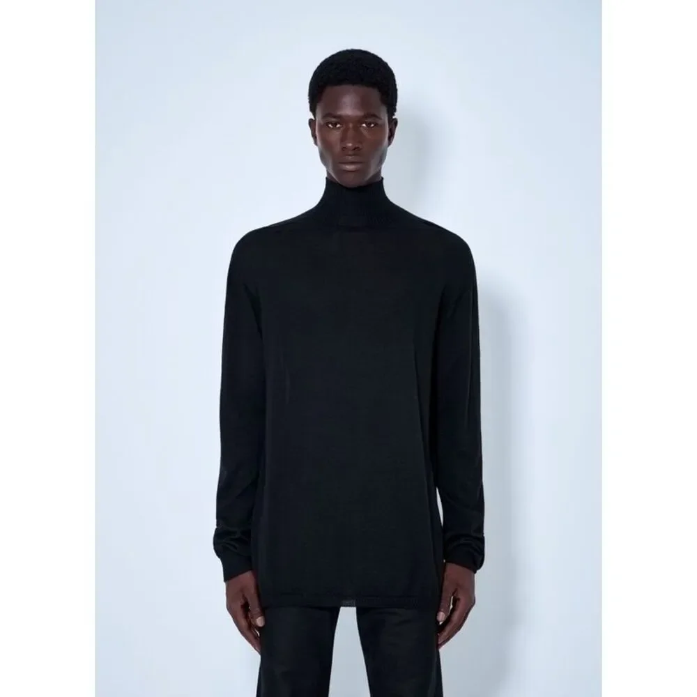 Rick Owens Men Oversized Turtleneck Sweater